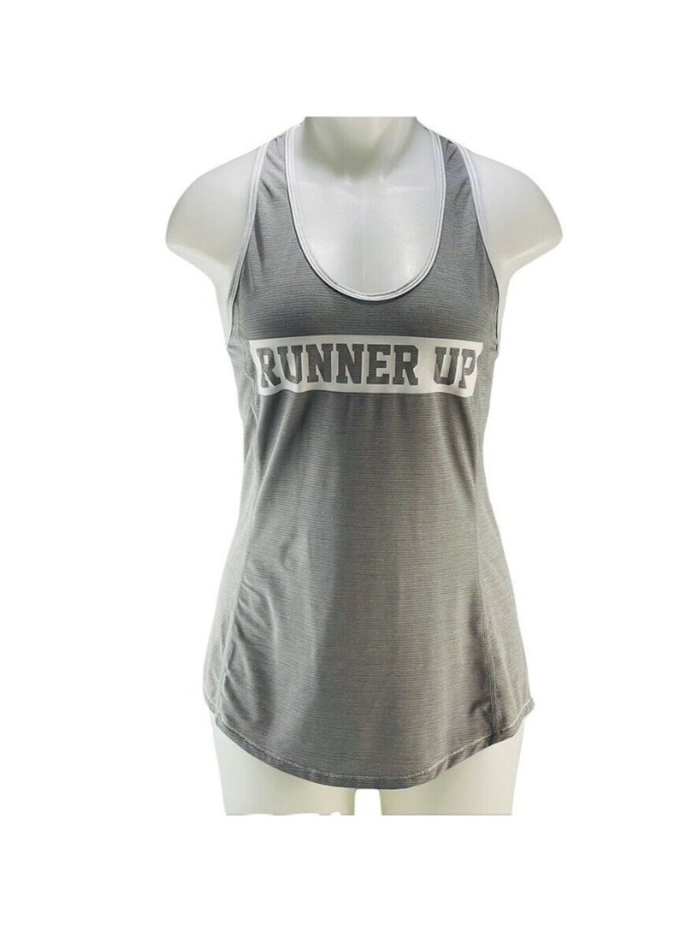 Lululemon Racerback Runner Up Tank Top S Gray Ruched Back Athletic Wear